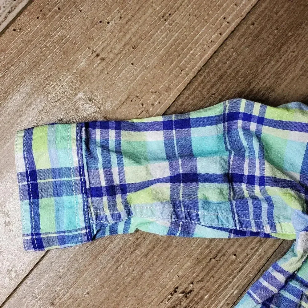 Dressed Up by Gymboree Boys Plaid Long Sleeve Button-Up Dress Shirt Size 18-24M